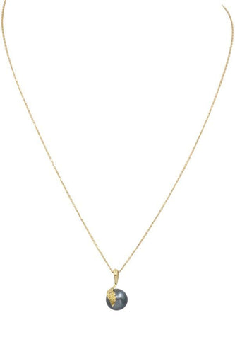 Collier COLLIER PERLE DE TAHITI ET DIAMANT 58 Facettes 059671