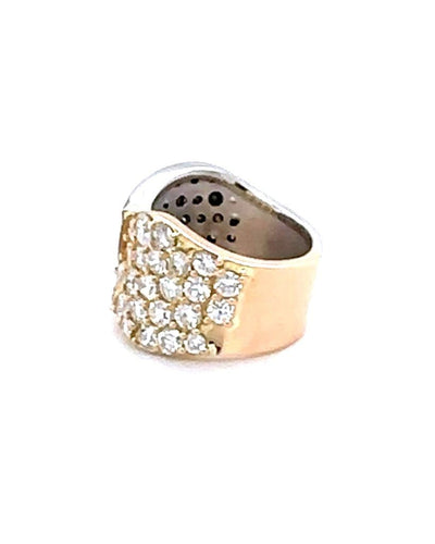 Bague Bague Bicolore 18kt. élégance Diamants 58 Facettes