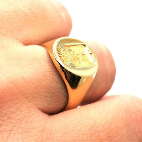 Bague Chevalière armoriée 58 Facettes 2749