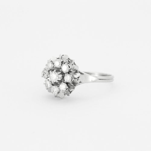 Bague Bague Marguerite Diamants Or blanc 58 Facettes
