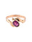Bague 51 Bague Or Rose Grenat 58 Facettes
