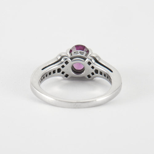 Bague Bague en Or Blanc, saphir & diamants 58 Facettes