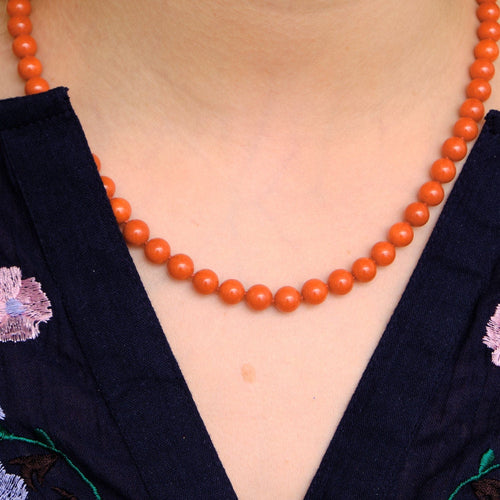 Collier Collier Boules de Corail Or 58 Facettes