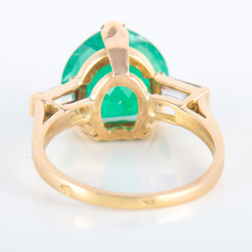 Bague 51 Bague Emeraude Coeur Diamants 58 Facettes 8392