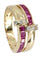 Bague BAGUE MODERNE RUBIS ET DIAMANTS 58 Facettes 048891