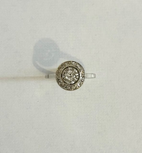Bague 52 Bague ancienne rosace diamants 58 Facettes