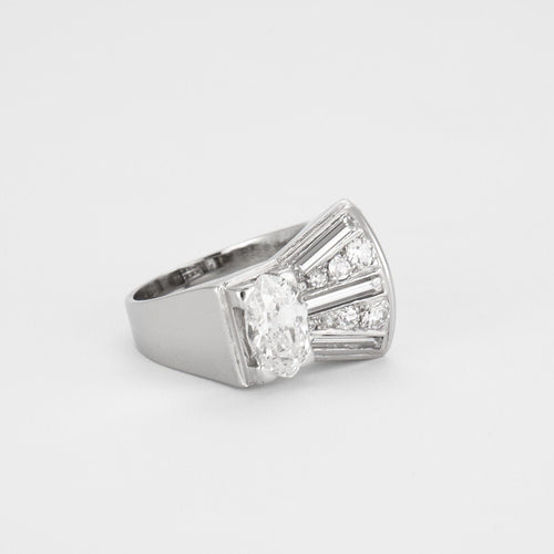 Bague 52 Bague tank, diamant 58 Facettes