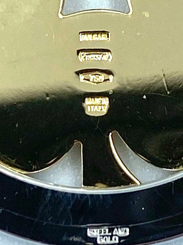 Pendentif BVLGARI. Collection Tondo, pendentif or et acier 58 Facettes