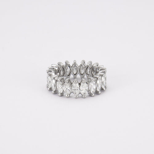 Bague 55 Alliance Diamants taille navette 58 Facettes