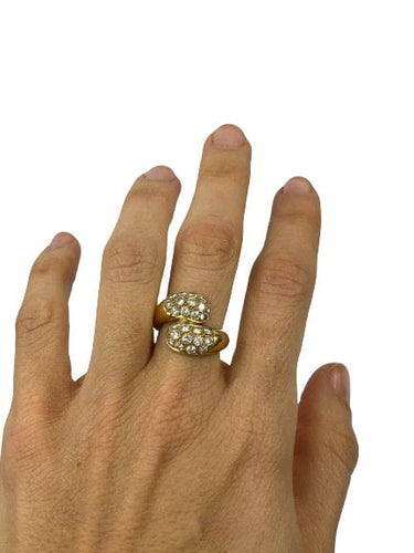 Bague 55 Bague Croisée Or jaune Diamants 58 Facettes 20400000805