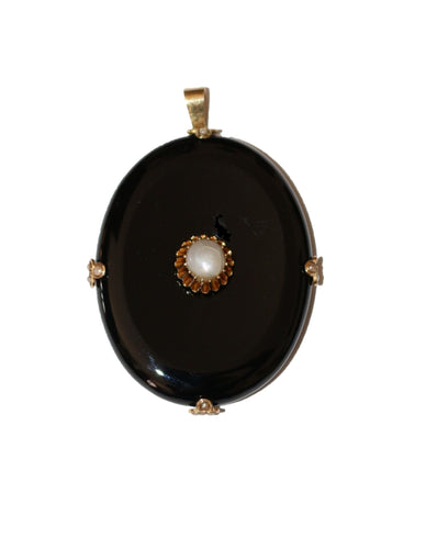 Pendentif Pendentif En Onyx Et Perles XIXe 58 Facettes 468