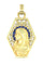 Pendentif MÉDAILLE VIERGE ANCIENNE PLIQUE À JOUR 58 Facettes 053371