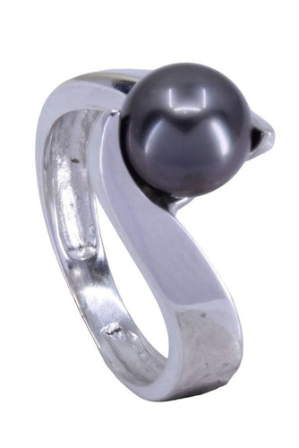 Bague 55 BAGUE MODERNE PERLE DE TAHITI 58 Facettes 075071