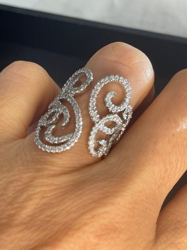 Bague 53 Bague Dentelle Diamants 58 Facettes