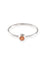 50 Bague Solitaire Saphir Orange et Or Blanc 58 Facettes