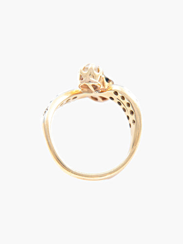 Bague 49 Bague Toi & Moi Saphir Diamant 58 Facettes