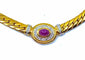 Collier Collier rubis cabochon diamants 58 Facettes