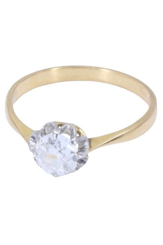 Bague SOLITAIRE ANCIEN DIAMANT 0.40 CARAT 58 Facettes 081871