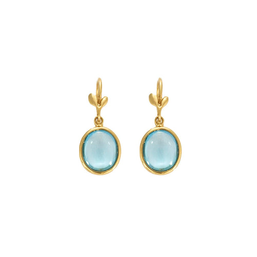 Boucles d'oreilles TIFFANY & Co - Paloma Picasso - Boucles d'oreilles or jaune topazes, Olive Leaf 58 Facettes
