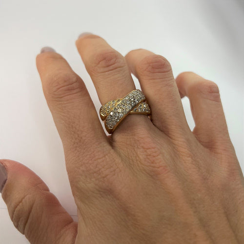 Bague Bague 2 Ors, diamants 58 Facettes 20400000492