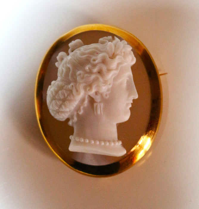 Broche Broche Camée Agate Napoléon III 58 Facettes 557