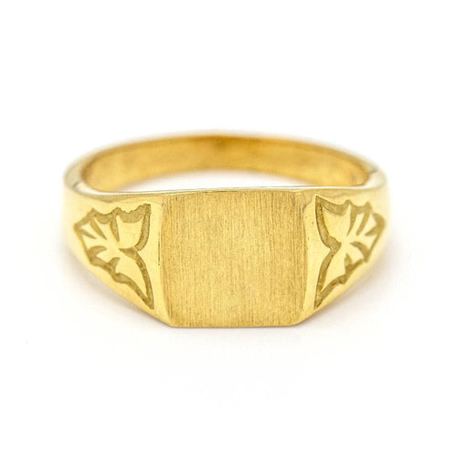 Bague 58 Chevalière Carrée Or jaune 58 Facettes D359736LF