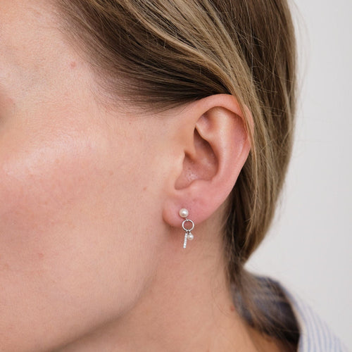 Boucles d'oreilles Boucles d'oreilles diamants & perle 58 Facettes