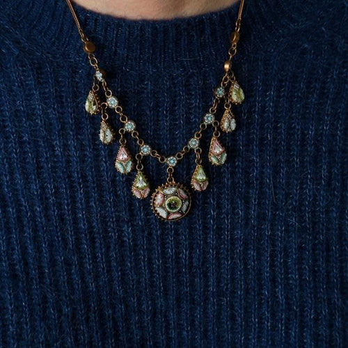 Collier Collier à pampilles en micro-mosaïques 58 Facettes