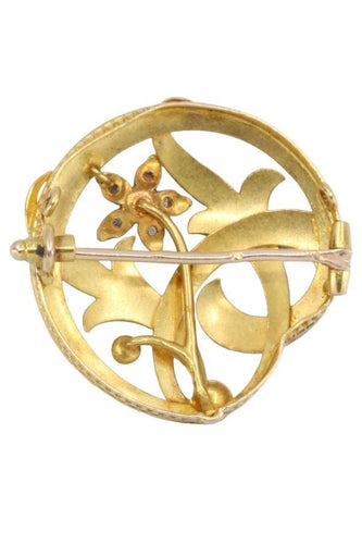 Broche BROCHE ANCIENNE FLEUR ET PERLES 58 Facettes 060671