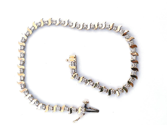 Bracelet Bracelet Or Diamants 58 Facettes