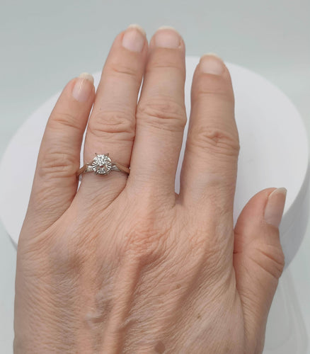 Bague 51 Bague Solitaire diamant 0.25 ct 58 Facettes