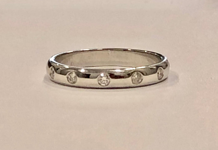 Bague 60 Bague alliance en Or blanc & diamants 58 Facettes