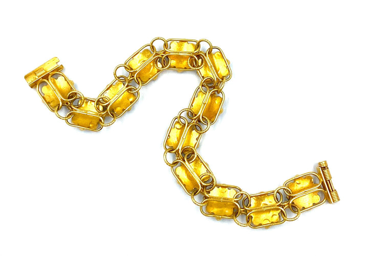 Bracelet Bracelet ethnique en or jaune et turquoises 58 Facettes