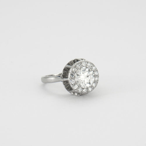 Bague 50 Bague Solitaire Platine 1.50ct 58 Facettes 8475