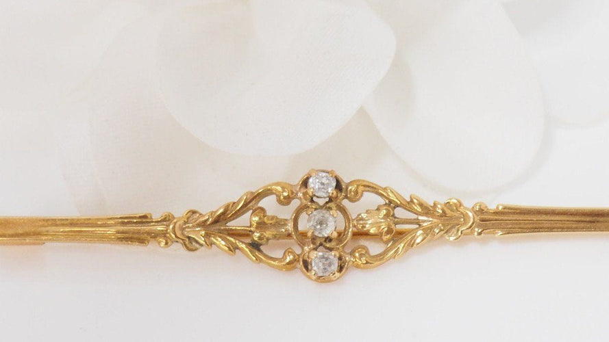 Broche Broche Barrette Or Diamants 58 Facettes 28624