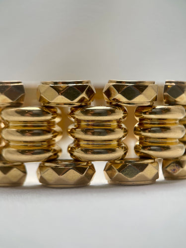 Bracelet Bracelet Tank en Or Jaune 18k - circa 1940 58 Facettes