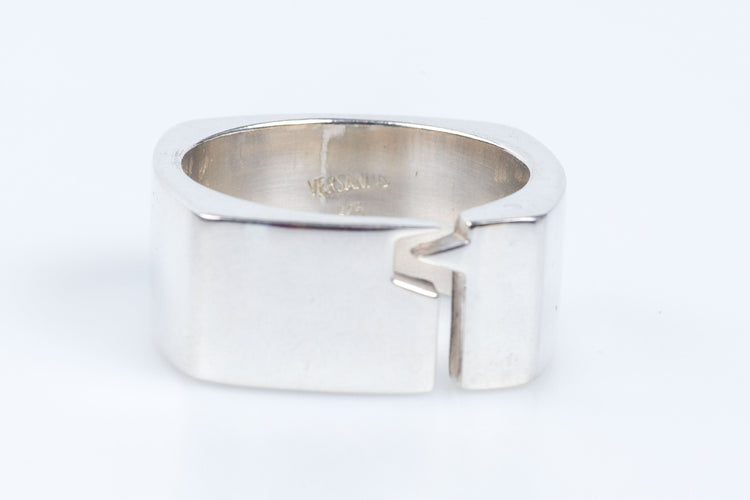 Bague 63 Versani - Bague carrée en Argent 58 Facettes BQHOMVIE84BU-100