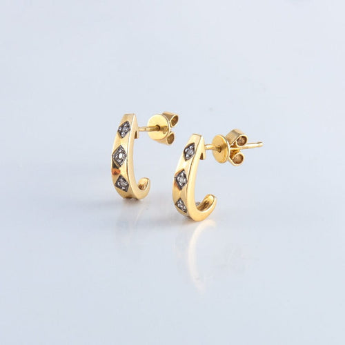 Boucles d'oreilles Demi-créoles Diamants 58 Facettes JE8