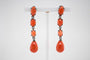 Boucles d'oreilles Boucles d'oreilles corail diamants Or noir 58 Facettes