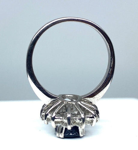 Bague 51 Bague marguerite saphir et diamants 58 Facettes AB152