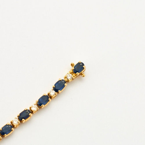 Bracelet Bracelet ligne Saphirs Diamants 58 Facettes 230499