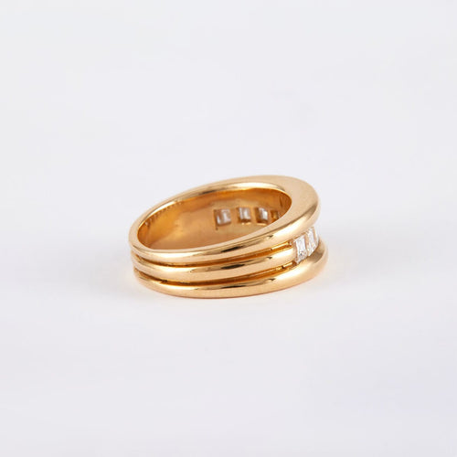 Bague 52 Bague Jonc Diamants carrés 58 Facettes