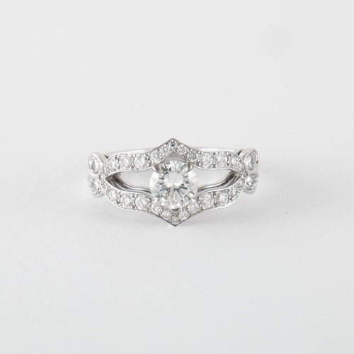 Bague 55 Bague Salomé Or Gris Diamants 58 Facettes