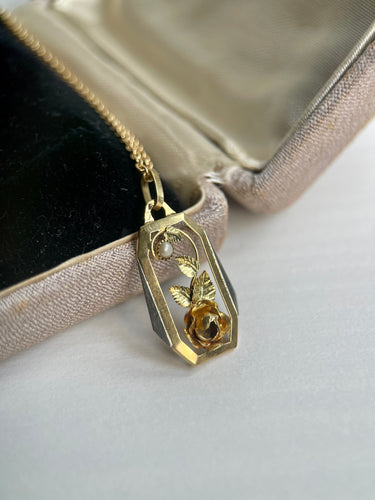 Pendentif Médaille Art Nouveau/Art Déco Or Jaune Perle Fine 58 Facettes