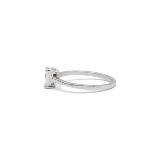 Bague 54 Solitaire en Or blanc, diamant 58 Facettes 230077R