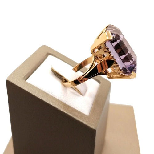 Bague Bague or jaune et améthyste 58 Facettes