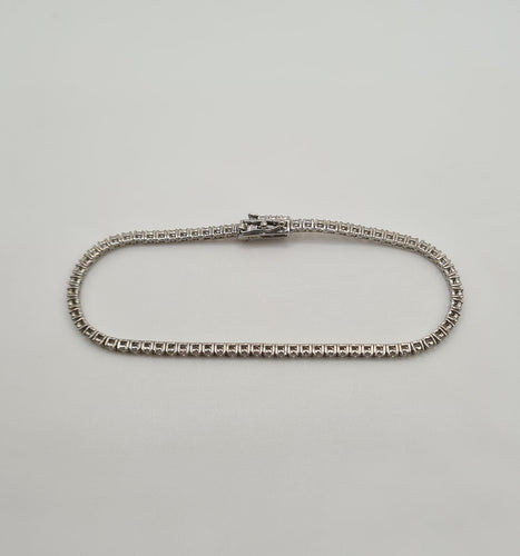 Bracelet Bracelet tennis or blanc 18 carats serti de diamants 58 Facettes