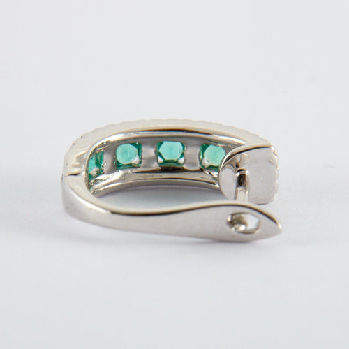 Boucles d'oreilles Boucles d'Oreilles Créoles Emeraudes 58 Facettes 2.114