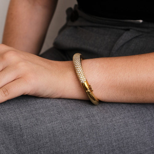 Bracelet Bracelet Or jaune pavage Diamants 58 Facettes