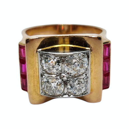 Bague 53 Bague Tank Or jaune Diamants 58 Facettes 1-1077/2